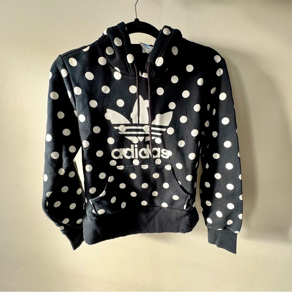 Adidas Polka Dot Hoodie Navy/White